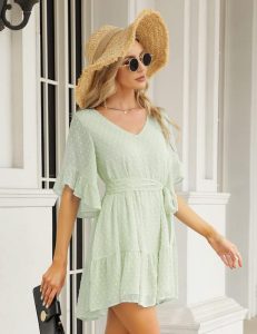 Comment choisir le bon type de col pour une robe vert sauge ?插图