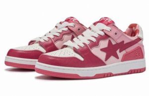 pink bapesta shoes