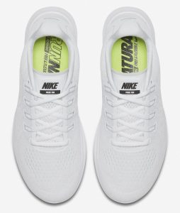 all white running shoes