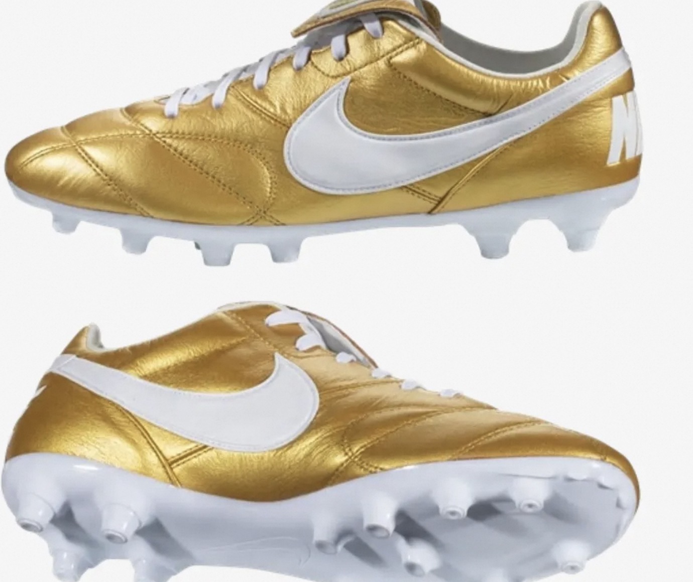 gold soccer cleats