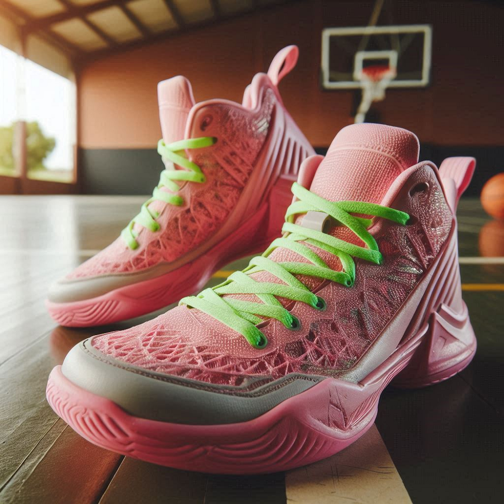 pink basketball shoes