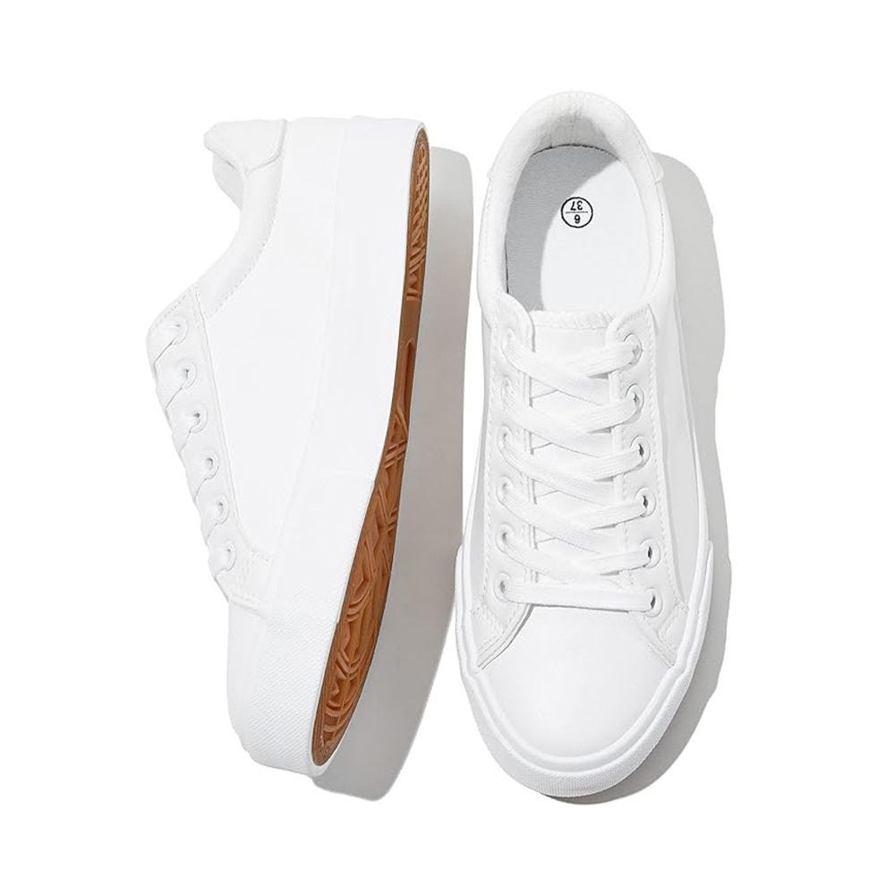 white leather sneaker