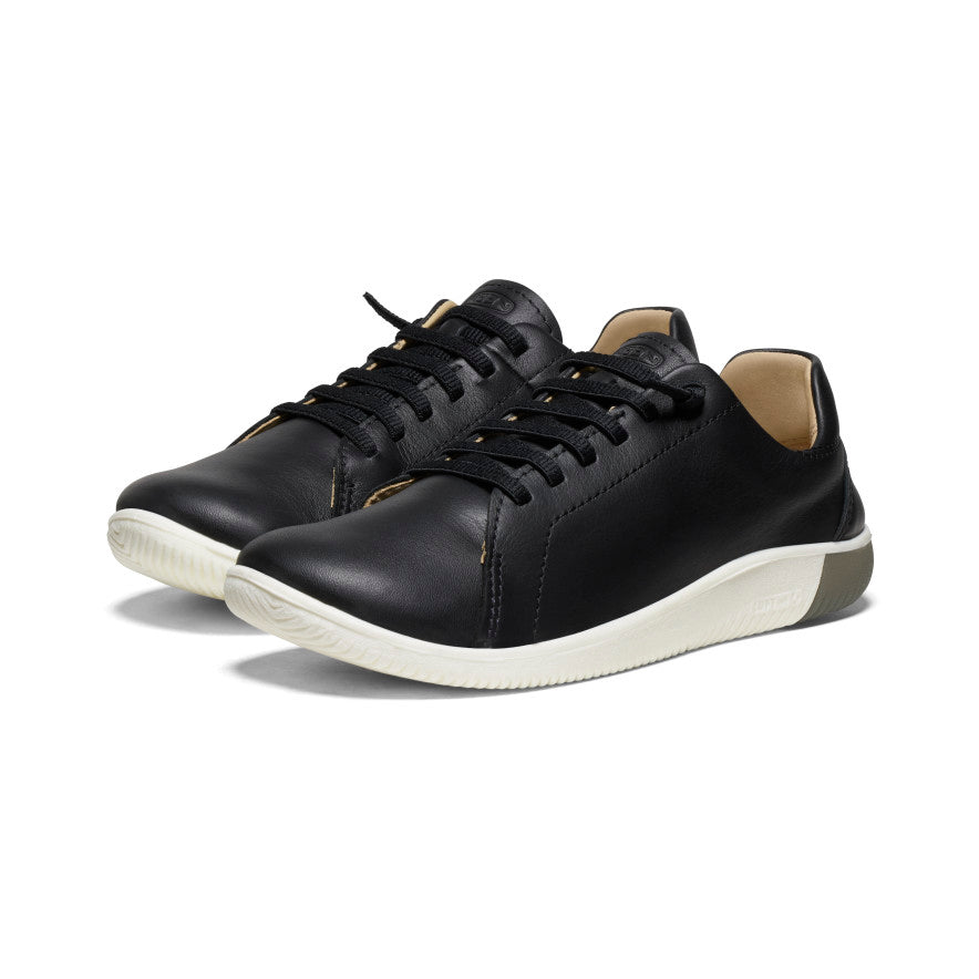black leather sneaker