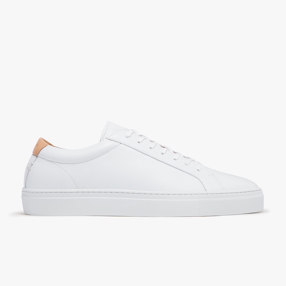 white leather sneaker
