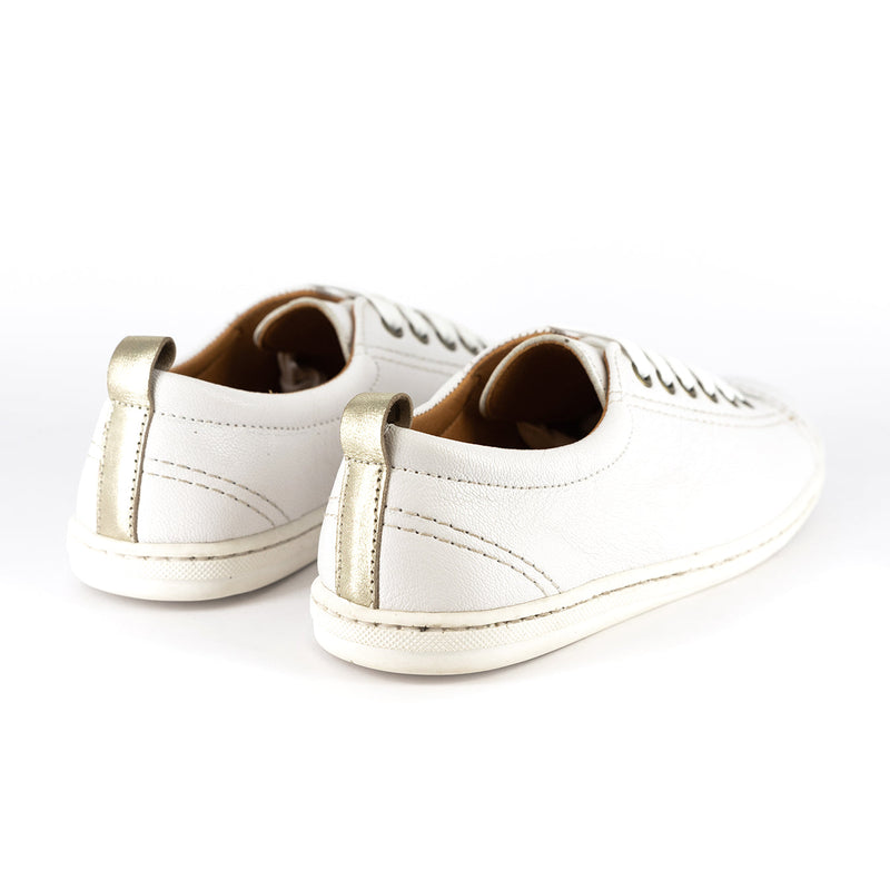 white leather sneaker